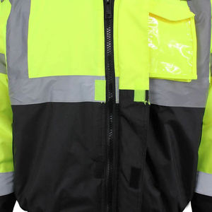 Chaqueta de Seguridad Reflectante de Alta Visibilidad ANSI Clase 2 para Hombre, Impermeable, de Lona, con Capucha Desmontable, Color Personalizado - Product Image 5