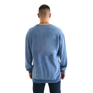 Sweat-shirt épais délavé à l'acide pour homme 300 GSM, style vintage streetwear, col rond, fabricant OEM personnalisé sous marque privée - Product Image 6