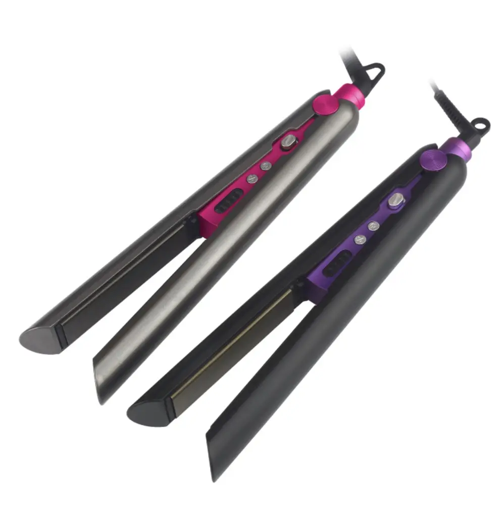 Planchas de cabello professionnel, fer plat titane PTC chaleur 450 degrés, Salon de coiffure, lisseur Portable