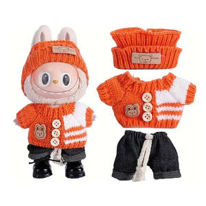 For Labubu Short Pull and Hat Vtement Cute and Comfy Clothing with <b>Bonnet</b> - Product Image 3