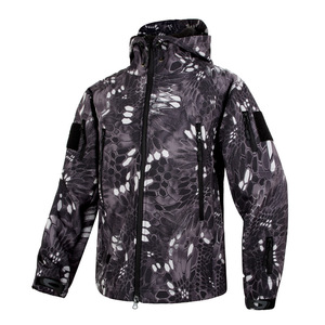 Veste imperméable extérieure à coquille souple pour hommes, veste à capuche pour l'équipe de bureau de l'entreprise pour l'automne et l'hiver - Product Image 4