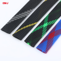 Gaine tressée personnalisée manchons extensibles colorés housses de gestion de faisceaux de câbles pour la protection des faisceaux de câbles