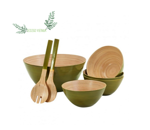 Bol rond écologique en bambou filé/bol à fruits en bambou filé dîner - Product Image 3