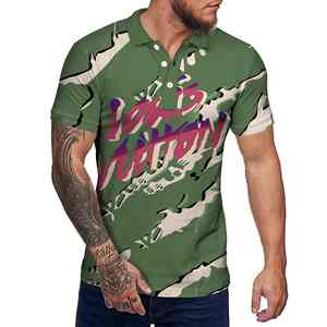 Nueva Camiseta Polo Casual de Manga Corta con Botones, Diseño Creativo, Patrón de Alta Calidad y Transpirable, Camiseta Polo con Estampado Puff para Hombre - Product Image 2