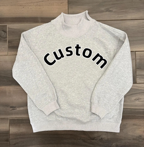 Pull Mockneck Femme Sweat Polyester/Coton French Terry Surdimensionné Hiver Avant Logo Casual - Product Image 6