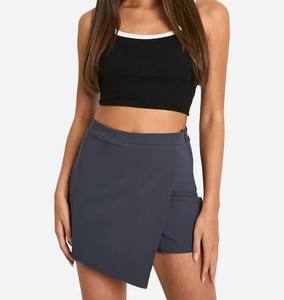 Nouveaux shorts élégants pour femmes en polyester/coton, confortables, à taille élastique, séchage rapide, pour usage décontracté en extérieur, été, couleur unie, vêtements de sport - Product Image 6