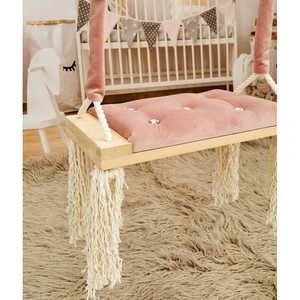 Balançoire en bois de style scandinave pour intérieur/extérieur, pour enfants et adultes, avec siège confortable - Product Image 2