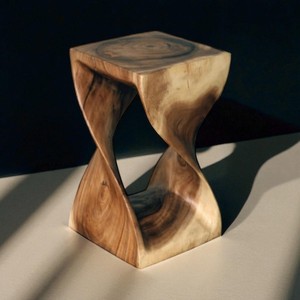 Tabouret en bois créatif fait main personnalisé pour l'hôtel et la décoration intérieure Banc d'appoint en bois Suar de style nordique pour sièges de salon - Product Image 6