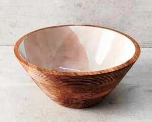 Cuenco de comedor de madera de mango hecho a mano de esmalte personalizable, cuenco de fruta de nuez para uso multiusos y con la mejor calidad absoluta - Product Image 5