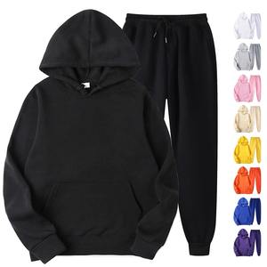 Conjuntos Deportivos Casuales de Talla Grande para Hombre, Sudadera con Capucha de Forro Polar de Manga Larga, Transpirable, 100% Algodón, para Deportes de Invierno - Product Image 1