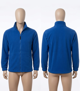 Veste en polaire Sherpa 320 GSM, bleu sarcelle, panneau contrastant, logo brodé personnalisé, vêtements d'extérieur - Product Image 5