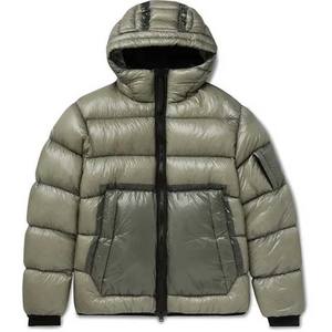 Blouson matelassé en toile bicolore personnalisé, décontracté d'hiver, col montant avec fermeture éclair, réversible, taille XS, service OEM, chaud à l'avant - Product Image 1