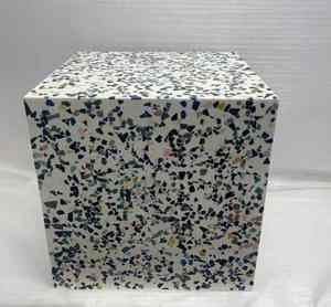 Mesa de Centro de Lujo Ecológica de Alta Calidad con Diseño de Mosaico de Nácar, Mesa Auxiliar Cuadrada, Mesa de Centro de Tambor para Sala de Estar, Diseño Moderno - Product Image 2