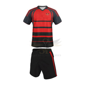 Nouvelle conception, ensembles d'uniformes de rugby pour hommes adultes de haute qualité, personnalisables, séchage rapide, respirants, écologiques, 100% polyester, vente en gros - Product Image 2
