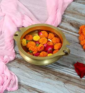 Cuenco decorativo de latón puro elegante Frutero de Metal hecho a mano para centro de mesa de sala de estar y decoración de mesa - Product Image 5