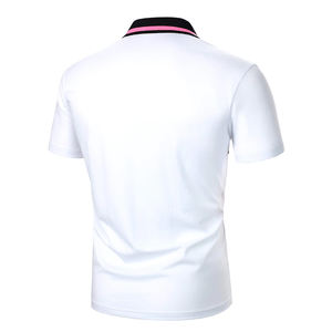 เสื้อยืดคอปกแขนสั้น2023สำหรับผู้ชาย,เสื้อยืดโปโลทรงสลิมฟิตผ้าฝ้ายออร์แกนิกทำตามสั่งสำหรับฤดูร้อน - Product Image 3