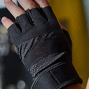 Guantes transpirables de entrenamiento para levantamiento de pesas, servicio OEM, guantes de culturismo de cuero sintético hechos a medida - Product Image 6