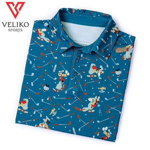 Polo de Golf de Manga Corta para Hombre, Jersey de Licra de Poliéster Transpirable, Diseño de Marca Propia, Talla Grande, Estilo Impreso - Product Image 3