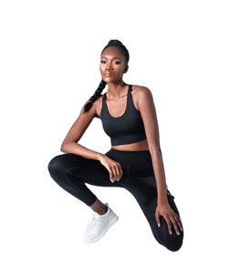 Vêtements de sport neufs, shorts de yoga respirants en polaire, taille mi-haute, soutien-gorge de sport qui relève les fesses, taille plus, imprimé, 1 pièce, vêtements de yoga - Product Image 1