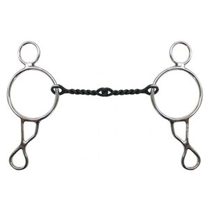 Apto Enterprises Mors Wonder Bit en acier inoxydable 5 pouces, acier bleu, bouche torsadée, modèle AE-12313, pour le contrôle équestre - Product Image 1