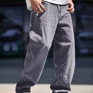 Pantalones vaqueros holgados de algodón 100% para hombre de ultra moda largos y cómodos para estilos de fiesta gótica de Hip Hop para primavera - Product Image 1