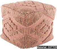 POUF EN COTON PUFFY, oreiller de sol rayé fait à la main, magnifique pouf carré blanc berbère, canapé de sol bohème acceptant les animaux domestiques