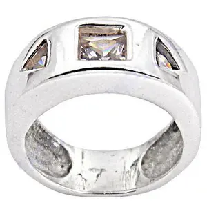 Anillo de Circonita Cúbica Chapado en Oro Glamuroso con Corte Princesa y Piedras Laterales para Boda de Mujer - Product Image 1