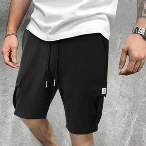 Short de course fitness en éponge française personnalisé pour hommes, respirant, sport d'été, baseball essentiel, motif solide, impression écologique - Product Image 6