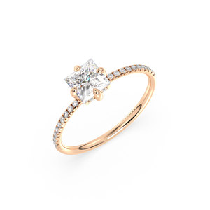 Reyes Minimalist 14K แหวนชุบทอง925เงินแท้0.79กะรัต Moissanite สำหรับผู้หญิงได้รับการรับรองจาก GRA - Product Image 1