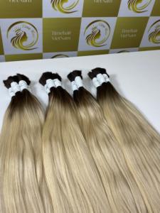 Cabello humano vietnamita crudo 100% para cabello a granel Ombre con estilos de ondas naturales Muchas texturas Longitudes Todos los colores disponibles Blanqueamiento - Product Image 3