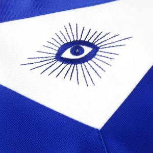 ผ้ากันเปื้อนลายเมสันปักลายด้วยมือจาก Masonic Regalia สีฟ้าประดับด้วยรูปสี่เหลี่ยมจัตุรัสและเข็มทิศ g - Product Image 3