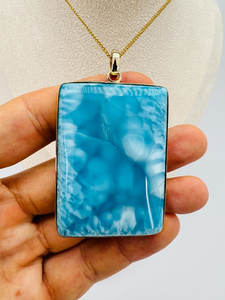 Handmade Sterling Silver Rhodium <b>Opal</b> Gemstone Engagement Wedding Party <b>Pendant</b> Stone Size 10X15MM Rectangle Shape Bezel Setting - Product Image 4