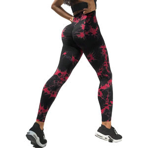 Mayorista Deporte Mujeres Sin Costuras Control de Barriga Gimnasio Compresión Legging Transpirable Mujeres Gimnasio Correr Yoga Legging - Product Image 6