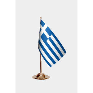 Drapeaux de bureau de la Grèce avec logo personnalisé, impression numérique, divers matériaux pour l'automobile, l'éducation, l'affichage - Aluminium, polyester, soie - Product Image 2