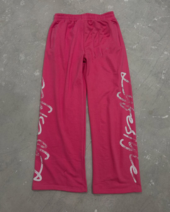 Personalizado 100% algodón hombres Jogging pantalones ácido lavado pierna ancha Flare sudor hombres pantalones Hip Hop cintura elástica recta Serigrafía - Product Image 4