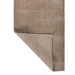 Alfombras de Lana Tejidas a Mano, Color Beige y Marrón, Formato Rectangular Grande 9x12, Diseño Abstracto a Rayas, para Hogar y Auto, Hwt-83 - Product Image 5