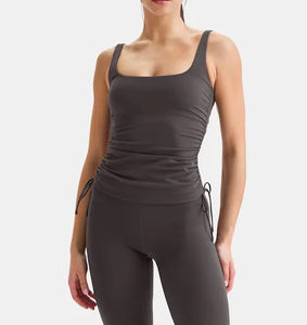 2025 coton de qualité supérieure fait à séchage rapide respirant débardeur coton bio femmes débardeur sans manches Design élégant solide - Product Image 5