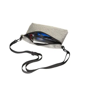 Borsa Promozionale Personalizzabile in Tessuto Melange 600D, Borsa a Tracolla Personalizzabile per Gadget - Product Image 1