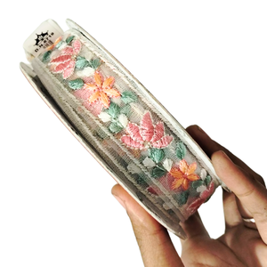 Lujosos rollos de encaje con bordado Floral para costura DIY y accesorios de moda delicados rollos de encaje de flores para ropa - Product Image 1