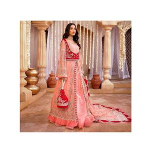 Nouvelles femmes brodées soie et rayonne chemise robe manches longues pakistanais Shalwar Kameez pour les mariages de fête Style indien - Product Image 5
