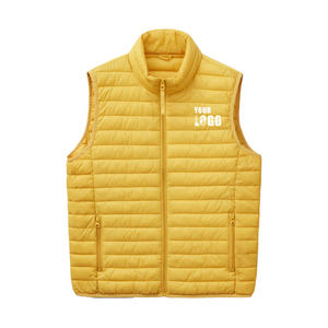 เสื้อแขนกุดปักลายผ้าแคนวาสสำหรับผู้ชาย, แจ็กเก็ตพิมพ์ลายสีพัฟแขนกุดสำหรับฤดูหนาว - Product Image 3