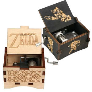 Mini Caja Musical de Madera con Manivela, Canción Giratoria de la Leyenda de Zelda, Logotipo Personalizado para Regalos Navideños - Product Image 1