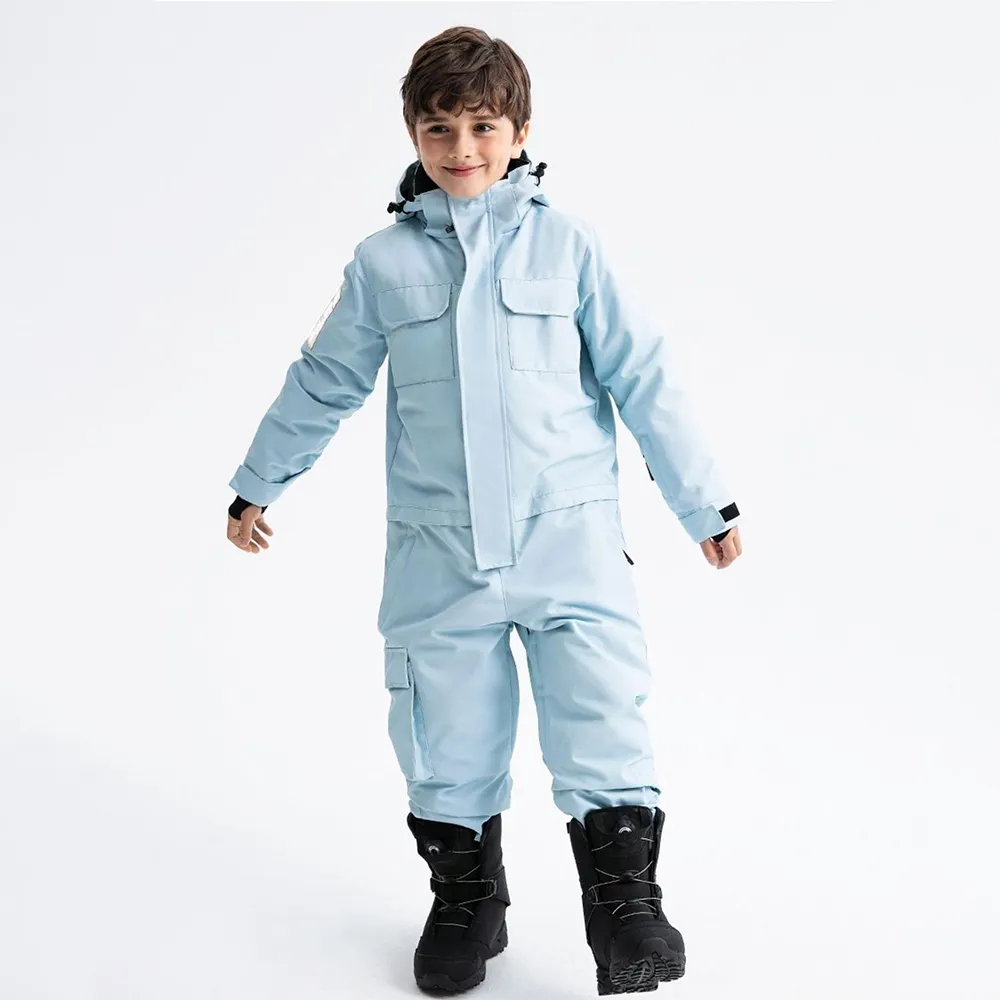 2024 Hot Sale!! Europe style kids winter ski snowsuit children one piece Arc ski suit overall for winter outdoor ski wear teryxe