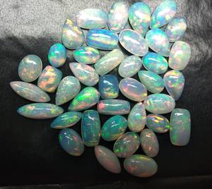 Ethiopian <b>Opal</b> Multi Fire Welo Cabochon Flat Back Natural Loose Gemstone Crystal Mix Sizes & Shape for Jewelry <b>Pendant</b> <b>Necklace</b> - Product Image 1