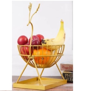 Panier à fruits en argent plaqué, design unique incurvé à la main, vente chaude, panier à fruits pour le rangement des fruits, comptoir de cuisine - Product Image 3