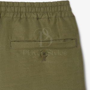 Pantalon de survêtement en coton léger de haute qualité pour hommes, jogging avec logo personnalisé, poches décontractées à taille moyenne et devant plats, teint uni, service OEM - Product Image 6