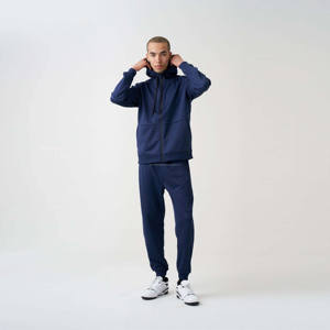 Mens Tech Fleece Navy Tracksuit Lightweight and Breathable Two-Piece <b>Set</b> for Running, Gym Workouts, and Casual Everyday Wear - Product Image 3