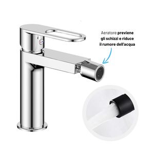 Rubinetto per Bidet a leva singola in ottone cromato serie a un foro con cartuccia da 25 mm e miscelatore per Bidet di qualità per rifiuti 1.1/4 - Product Image 5