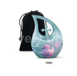 Mejor venta búho lágrima Cruz cremación urna para adultos para cenizas humanas hermoso recuerdo urna funeraria con bolsa de terciopelo gratis - Product Image 4