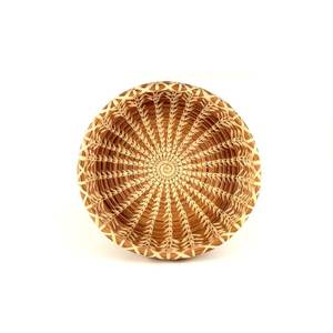 Bandeja de servicio de algas marinas, accesorio rústico tejido hecho a mano, plato de fruta y utensilios de cocina, bandeja redonda, caja de caña para servir fruta - Product Image 2